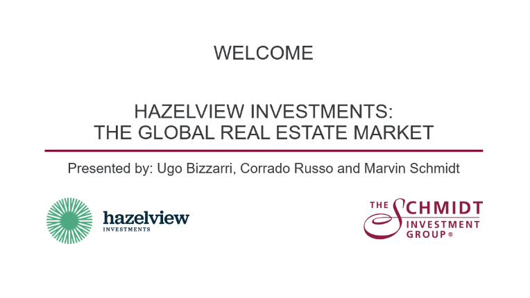 Welcome image Hazelview Investments